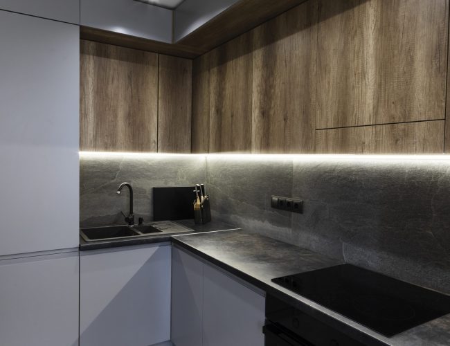 Beautiful LED Lights In A Kitchen In A Modern Home In Sotogrande